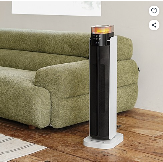 한경희생활과학 리모컨형 초저소음 그래핀 PTC 무드등 가습 온풍기